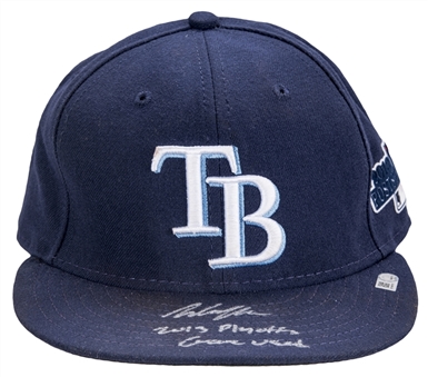 2013 Wil Myers Playoff Game Used and Signed Tampa Bay Rays Cap Worn During Game 2 of ALDS on 10/11/13 (MLB Authenticated)